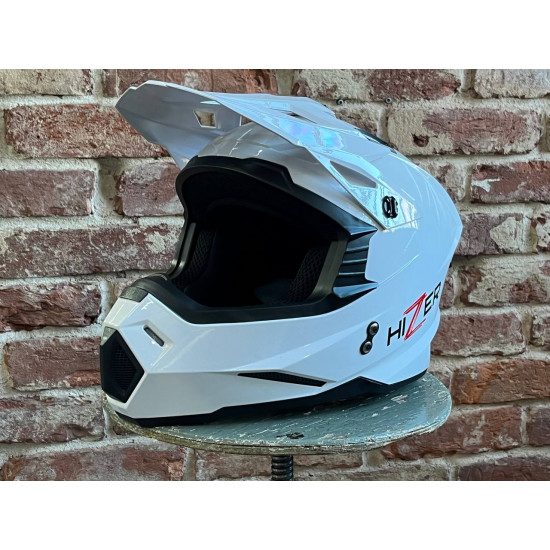 Шлем мото HIZER J6801 (XL) #2 white
