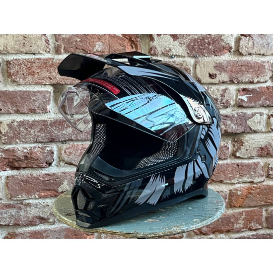 Шлем мото HIZER B6196-1 (L) #3 black