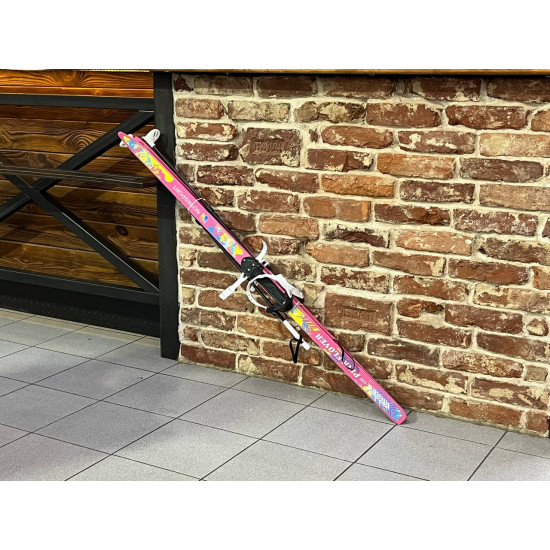 Лыжный комплект подростковый NovaSport Pink Flower с универсальным креплением (6) (150/110)