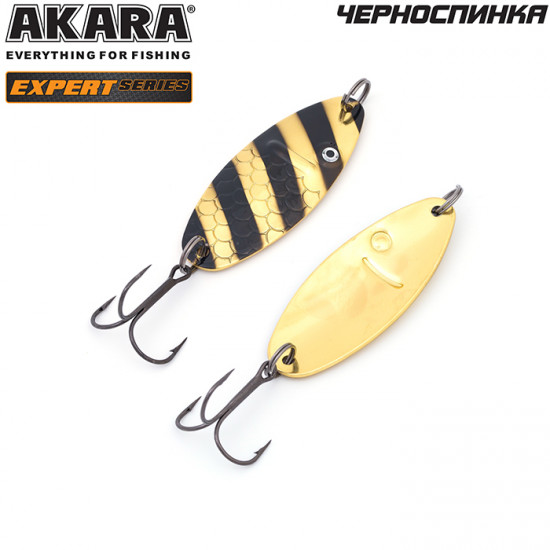 Блесна колеб. Akara Expert Черноспинка 65 мм 15 гр. 14/GO