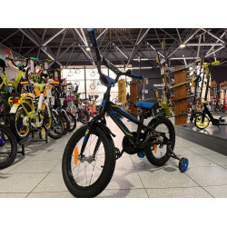 Велосипед NOVATRACK 16" DODGER алюм. черный, тормоз нож, полная защита цепи, короткие крылья