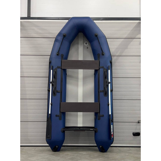 Лодка Rocky 355 (синий, черная фурнитура)+ Дублирование дна тканью ПВХ