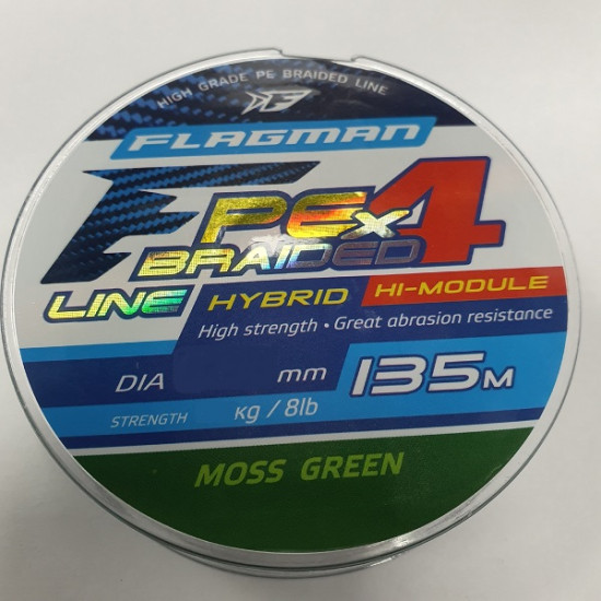 Шнур FLAGMAN PE Hybrid F4 135м MossGreen 0,10мм 4,6кг 10lb