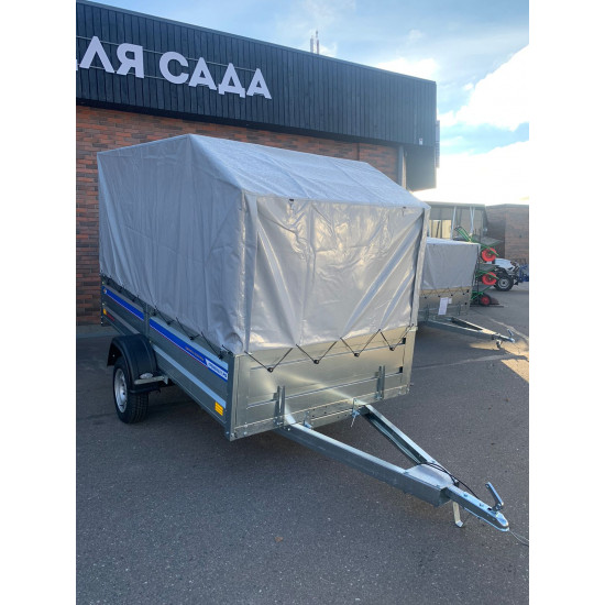 Прицеп Кремень БИЗНЕС 3000х1560х500 мм, тент и каркас 1200 мм(рессора alko)