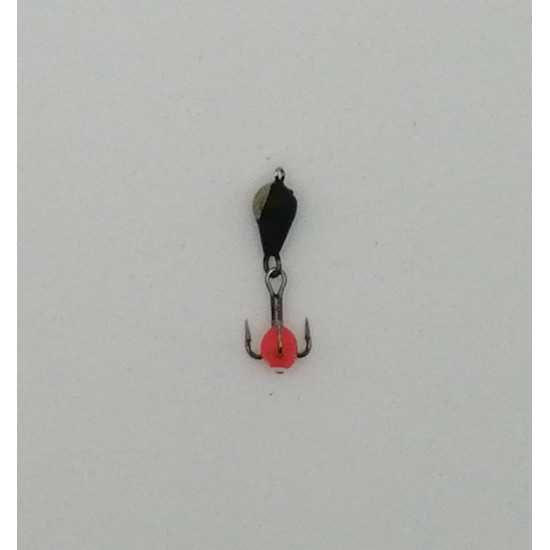 Мормышка вольф. безнасадочная "ЯМАН" Дьявол с латунной коронкой и подвесным тройником, d-4 мм, 1537