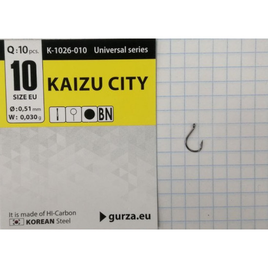 Крючки Gurza-KAIZU СITY №10 (10шт/уп)