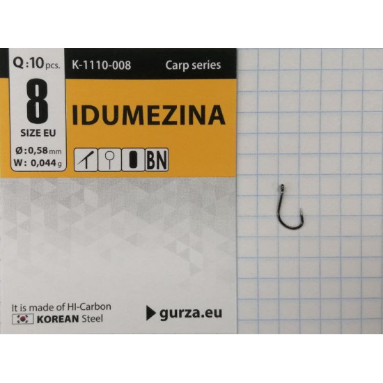 Крючки Gurza-IDUMEZINA Ring BN № 8 (10шт/уп)