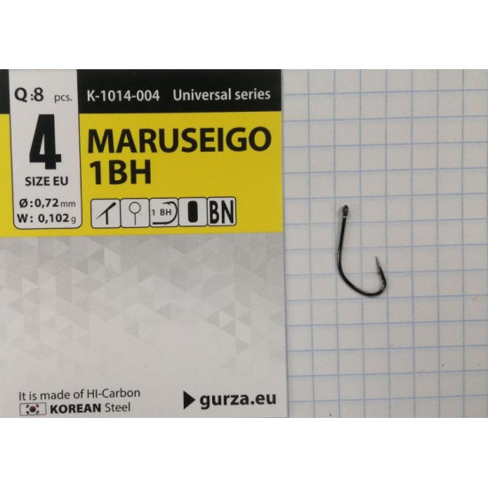 Крючки Gurza-MARUSEIGO 1BH RING BN № 4 (8шт/уп)