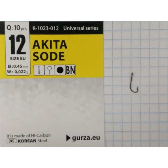 Крючки Gurza-AKITA SODE RING BN №12 (10шт/уп)