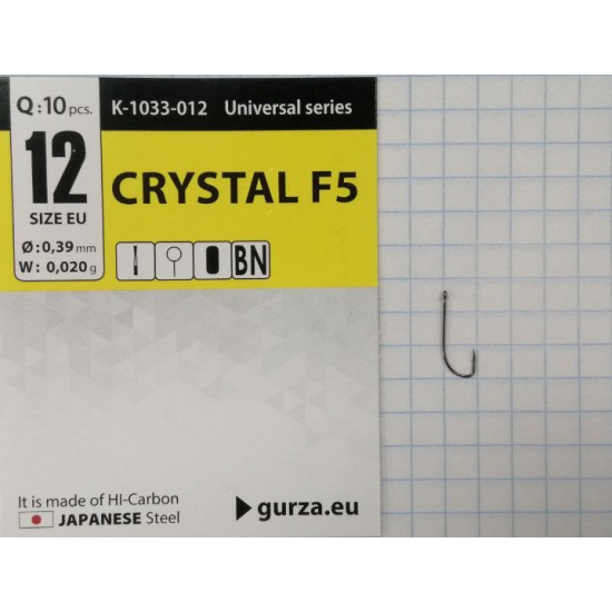 Крючки Gurza-CRYSTAL (F5) №12 (10шт/уп)