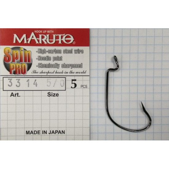 Крючки офсетные Maruto 3314 BN №5/0 Spin Pro (5шт/уп) (цена за уп) яяя