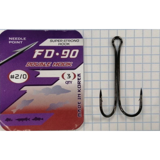 Крючок двойной FLAGMAN Double Hook F-90 №2/0 1шт