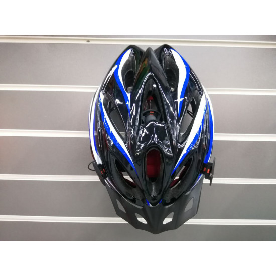 Шлем защитный FSD-HL022 (in-mold) чёрно-голубой, размер L