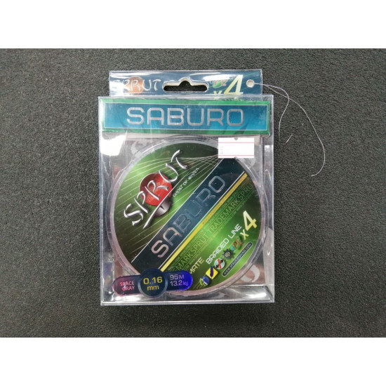 Шнур "Sprut" SABURO Soft Ultimate Braided Line x4 ( 95m/Space Gray/0,16mm/13,2kg)