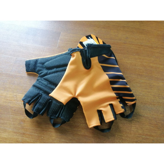 Перчатки TRIX nw мужские, L,коротк. пальцы,гелев.вставки, дыш.лайкра/искусств. замша,оранжевые