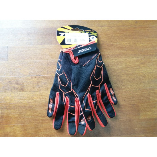 Перчатки TRIX nw, мужские M, полноразмерные, гелев. вставки, оранжево-черные