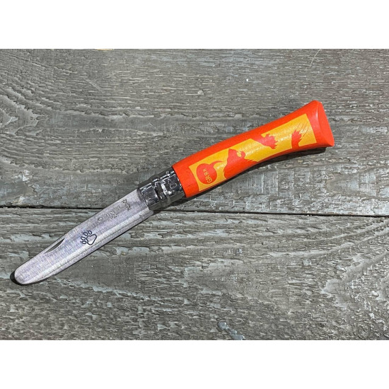 Нож Opinel серии Tradition Colored №07, клинок 8см., нерж. сталь, рук.граб, цвет - оранжевый