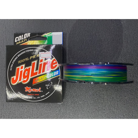 Шнур JigLine Multicolor 0,18 мм, 14,0 кг, 100 м (5 цветов по 10 м)