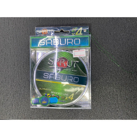 Шнур "Sprut" SABURO Soft Ultimate Braided Line x4 ( 95m/Dark Green/0,20mm/16,4kg)