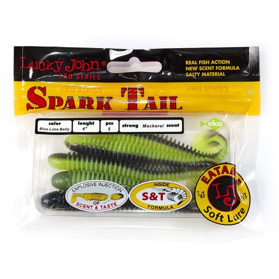 Виброхвосты съедоб. искусст. LJ Pro Series Spark Tail 4,0in (10,10)/T53 5шт.