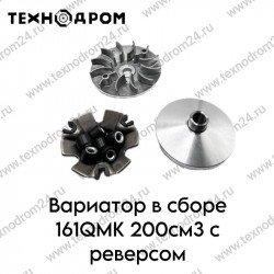 Вариатор в сборе 161QMK 200см3 с реверсом Вариатор в сборе 161QMK 200см3 с реверсом