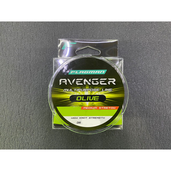 Леска FLAGMAN Avenger Olive Line 100м 0,25мм 6,8кг/15lb