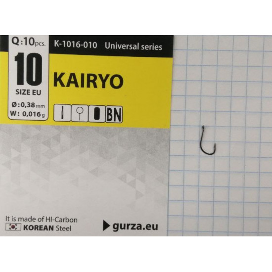 Крючки Gurza-KAIRYO RING BN №10 (10шт/уп)