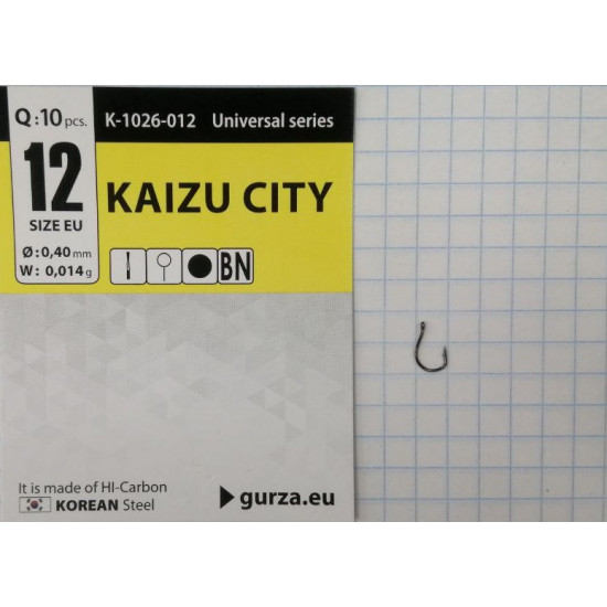 Крючки Gurza-KAIZU СITY №12 (10шт/уп)