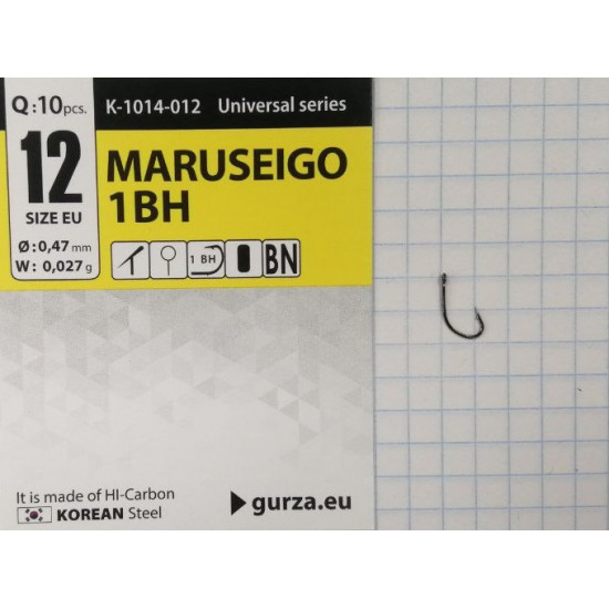 Крючки Gurza-MARUSEIGO 1BH RING BN №12 (10шт/уп)