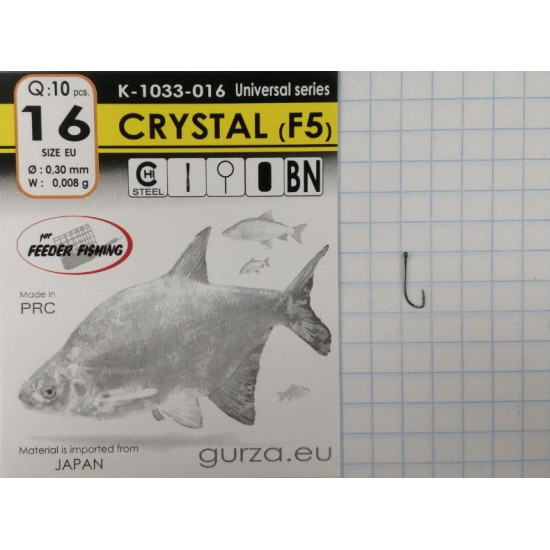 Крючки Gurza-CRYSTAL (F5) №16 (10шт/уп)