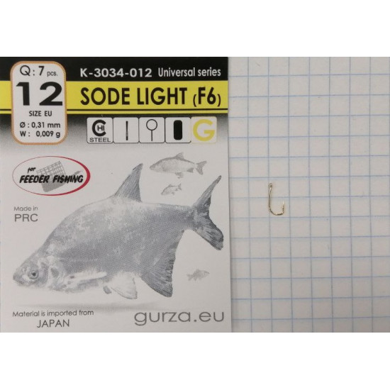 Крючки Gurza-SODE LIGHT (F6) G №12 (7шт/уп)