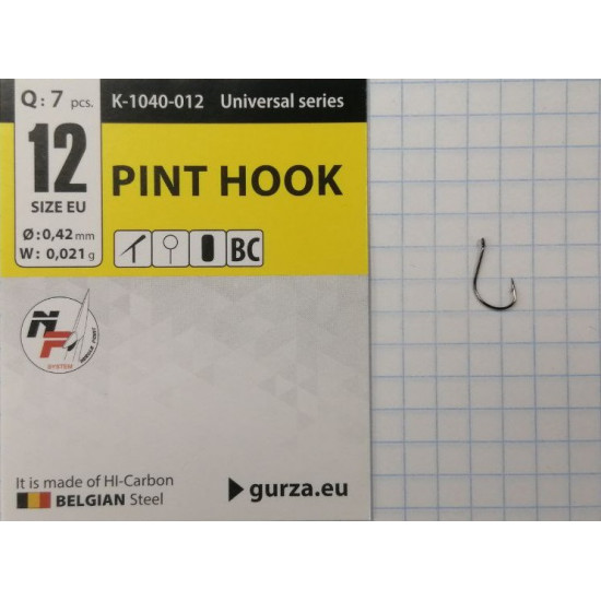 Крючки Gurza-PINT HOOK №12 BC (7шт/уп) NEW PACK