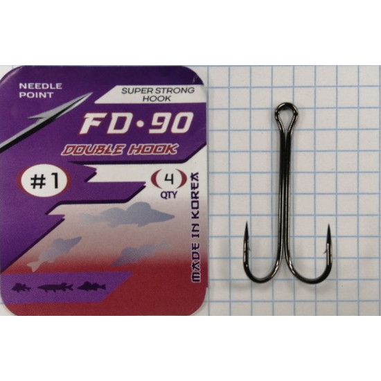 Крючок двойной FLAGMAN Double Hook F-90 №1 1шт