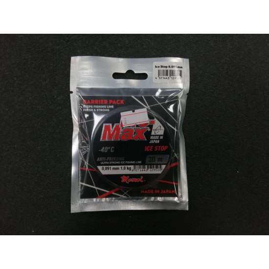 Леска Pro-Max Ice Stop 0,091 мм, 1,0 кг, 30 м, прозрачная, Barrier Pack