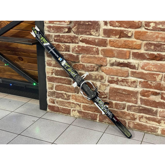 Лыжный комплект подростковый NovaSport Black с универсальным креплением (6) (130/100)