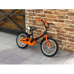 Велосипед FOXX 16" SIMPLE  черный, сталь, нодж. тормоз, крылья, багажник, полная защита цепи