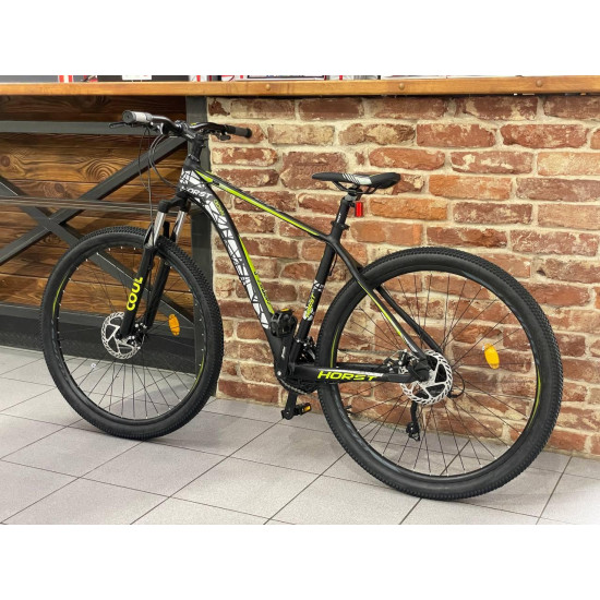 Велосипед HORST Crown 17" черный/серый/лимонный