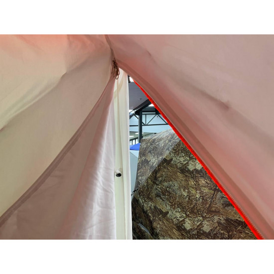 Зимняя палатка Призма Премиум 2-сл. 215*215 В95Т1 цвет: бело-оранжевый