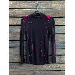 Футболка женская длинный рукав COOLER черный/амарант S
