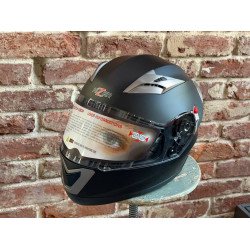 Шлем мото HIZER 529 #1 (M) matte-black (2 визора)