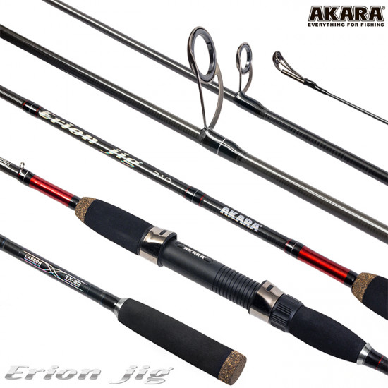 Спиннинг шт. уг. 2 колена Akara Erion Jig TX-30 (10-30) 2,28 м