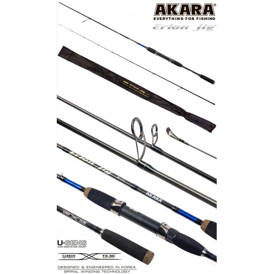 Спиннинг шт. уг. 2 колена Akara Erion Jig TX-30 (5-25) 2,7м