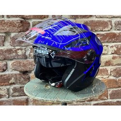 Шлем мото HIZER B208 (S) #3 blue/black (2 визора) Шлем мото HIZER B208 (S) #3 blue/black (2 визора)