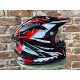 Шлем мото HIZER B6197-1 (L) #2 black/red/white