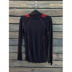 Футболка женская длинный рукав COOLER черный/красный S Футболка женская длинный рукав COOLER черный/красный S