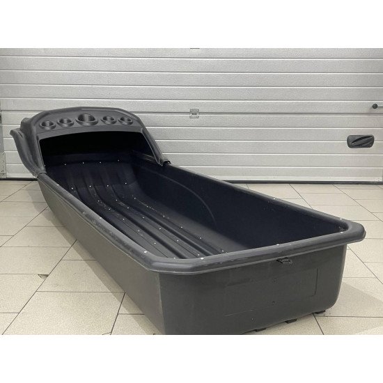 Сани Тайга 2300 с обвязкой, накладками, отбойником и капотом 2500х860х600 ширина дна 550 мм