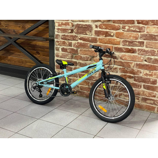 Велосипед NOVATRACK 20" RACER, голубой, сталь, 6 скор., Microshift TS38-6/Shimano, V-Brake