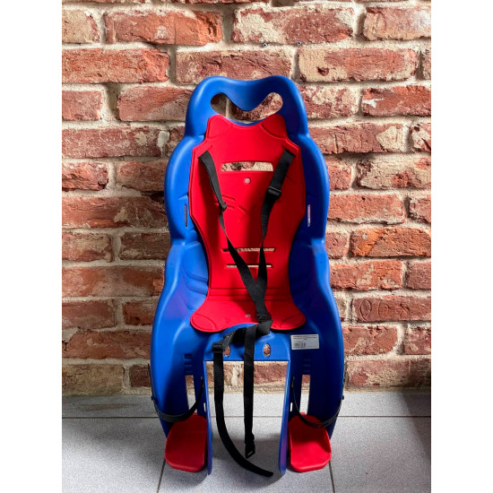 Кресло детское с креплением на багажник синее с красной накладкой, 22кг, Италия (HTP)