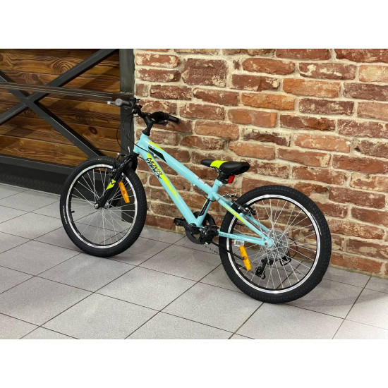 Велосипед NOVATRACK 20" RACER, голубой, сталь, 6 скор., Microshift TS38-6/Shimano, V-Brake