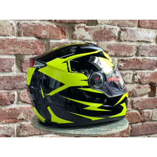 Шлем мото HIZER B561 (L) #1 black/yellow